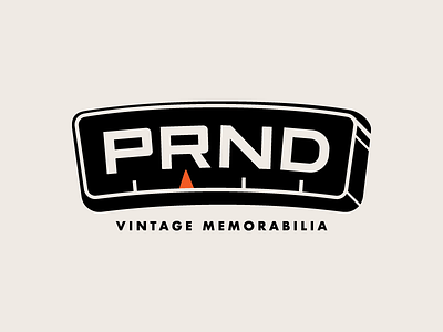 PRND Vintage Memorabilia Retro Logo auto car dashboard logo nostalgia prnd retro vintage