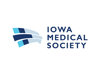 Iowa Medical Society Logo blue doctor hospital iowa landscape logo medical medicine nonprofit organization