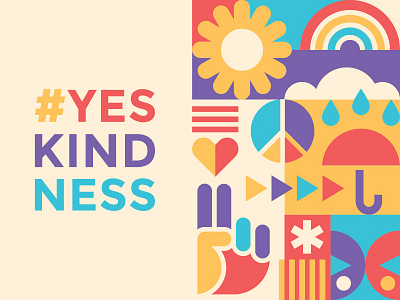 #YESKINDNESS Iowa 2019 geometric illustration iowa iowa nice justice kindness love peace peaceout poster shape social justice vector yes yeskindness yesterday
