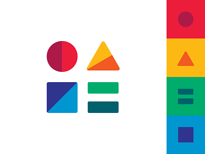 Four Shapes Logo children circle colorful education equals logo school shapes square triangle