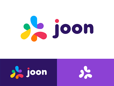 Joon Logo bold bright butterfly child childhood colorful droplet ink joon june logo play playful school simple summer toy triangle young youth