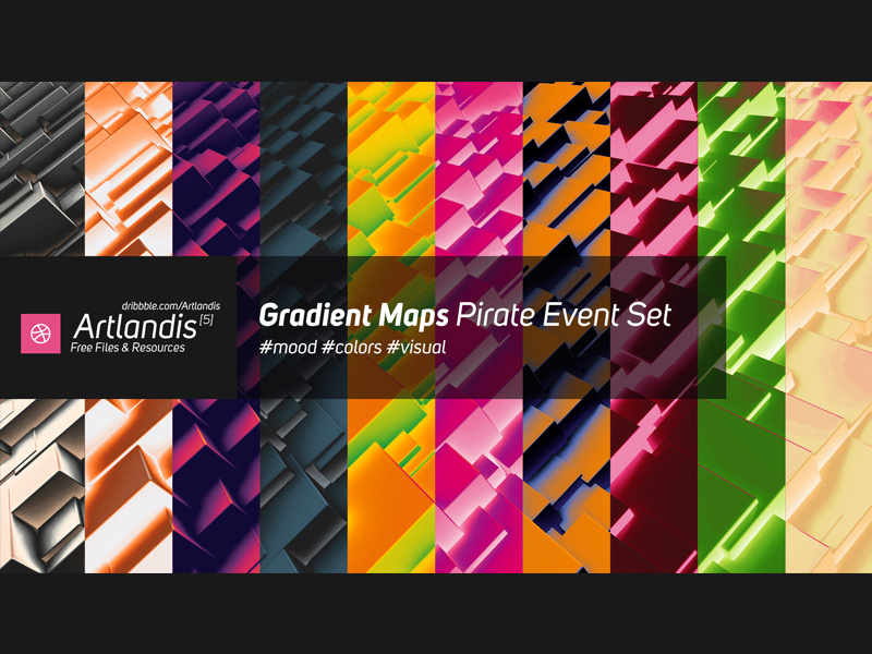 Free Gradient Maps - Pirate Event Set set photoshop maps gradient free