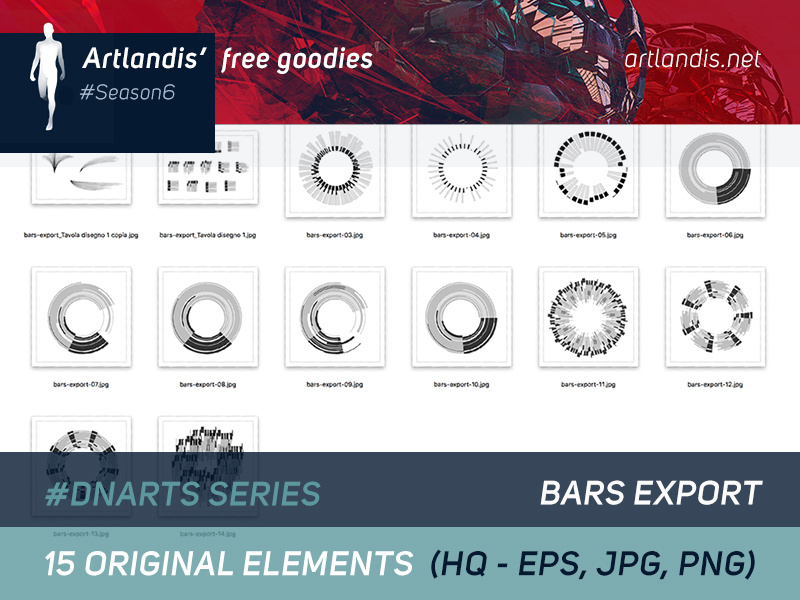 DNArts Series - Bars Export  (free vectorial) illustrator diagram data vectorial free