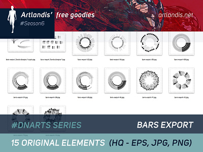 DNArts Series - Bars Export (free vectorial) data diagram free illustrator vectorial