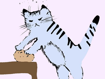 Makin' Biscuits animals cat drawing drawings illustration