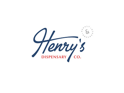 Henrys Dispensary blue dispensary hemp logo red supply vintage wholesale