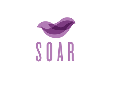 SOAR abstract bird flight layers purple
