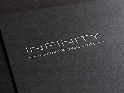 Infinity letterpress lines logo luxury silver
