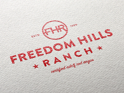 Freedom Hills Ranch beef brand branding logo ranch