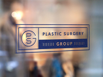 Plastic Surgery Group doctor identity lock up monogram plastic surgery