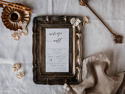 Rustic Modern Wedding Invitation