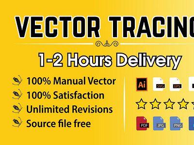 I will vector tracing image or logo to vectorize within 2 hours branding business design illustration logo logo to vector logo vector logodesign raster to vector vector vector illustration vector tracing vectorart