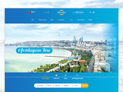 Avil Travel azerbaijan design feridaydin travel ui ux web web design webdesign website