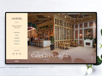 CafeCity - Concept Homepage azerbaijan cafecity concept design feridaydin home order social ui ux website