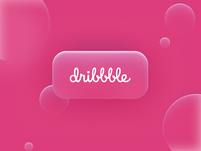 Dribbble Cover Photo | Glass Effect