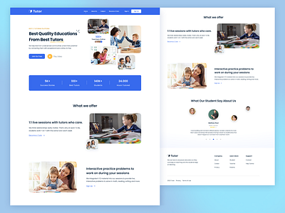 Tutor App | Landing Page UI