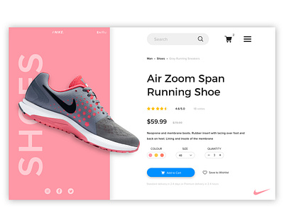 Nike | Product Design art branding design dribbble mac sketchapp ui uiuxdesign