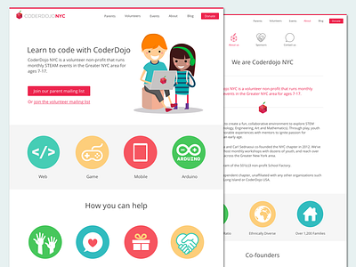 Coderdojo NYC Website redesign web