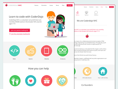 Coderdojo NYC Website redesign