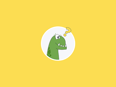 Hello Chartboost dinosaur icon illustration