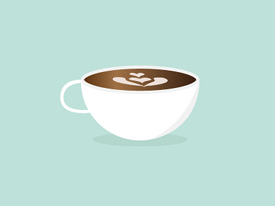 Latte Art Illustration coffee illustration latte perspective