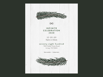 Holiday Party Invitation brush holiday illustration invitation pine wood