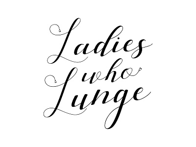 Ladies Who Lunge exercise typography