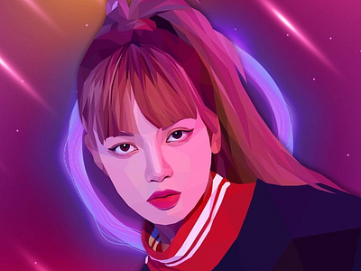 Lisa Blackpink - Lowpoly portrait