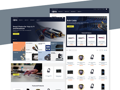 Website for the sale of multimedia integration products ecommerce ui web design web web design