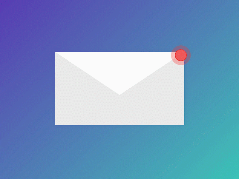 Animated email message interaction animation 2d icon design microinteraction notification ui