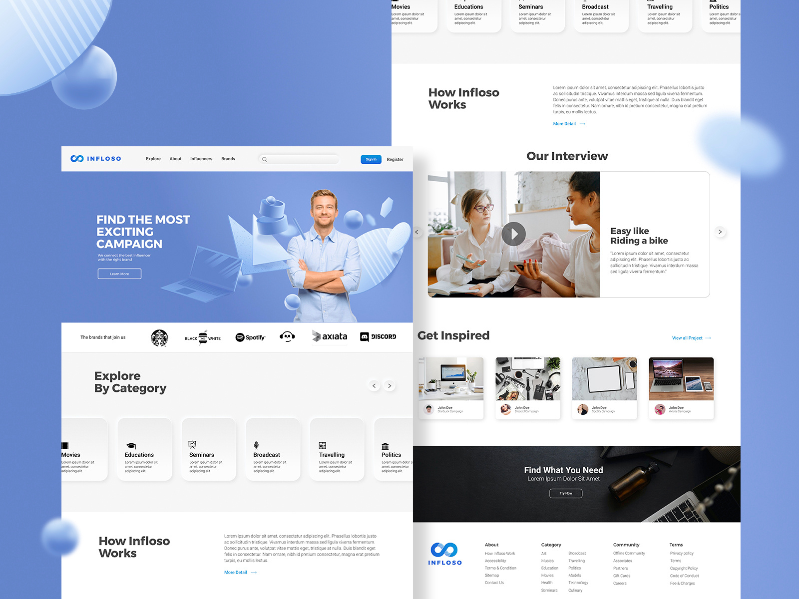 Influencer Marketplace Landing Page by Arsya Ridwan on Dribbble