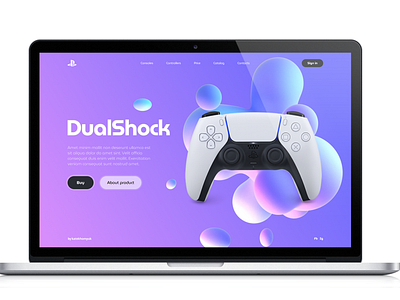 Landing page concept for DualShock