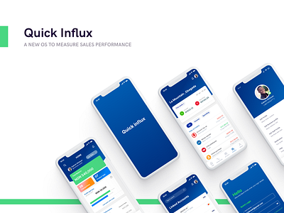 Quick Influx finance app bank budgeting business fintech inventory minimal mobile sales uidesign uiux
