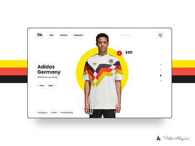 German jersey | World cup addidas clothes deutch e commerce ecommerce fashion football german jersey minimal online store shop ui uidesign uiux web app worldcup