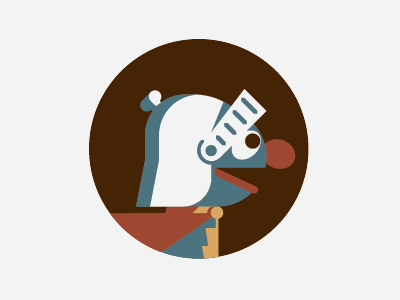 Super Grover flat grover headgear icon illustration minimalist muppet muted profile sesame street super