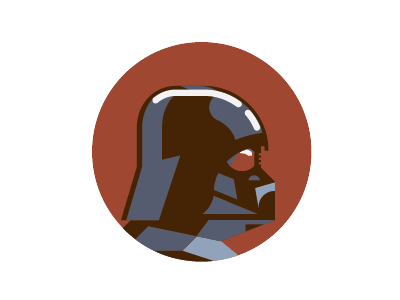 Lord Vader darth vader flat headgear icon illustration minimalist muted profile star wars