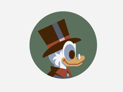 Scrooge McDuck ducktales flat headgear icon illustration minimalist muted profile scrooge mcduck