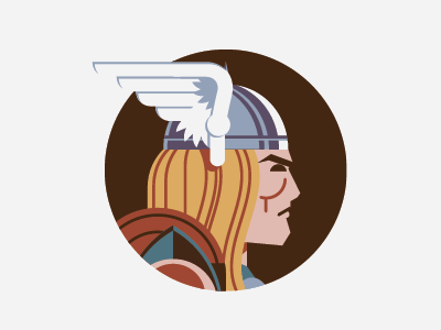 Thor comics design flat headgear helmet icon illustration marvel profile thor winged