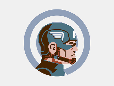 Steve Rogers Winter (Soldier) Headgear comics design film flat headgear icon illustration marvel profile