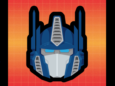 A whole different set of headgear... 1980s autobot flat grain illustration optimus prime transformers vector vintage