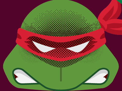 *I'm* Raphael. halftone ninja turtles raphael tmnt