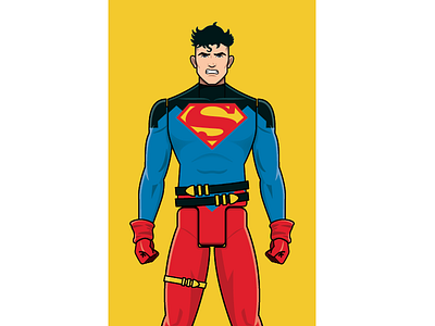 Superboy figure comics connor kent figure kon el supeboy toy vector