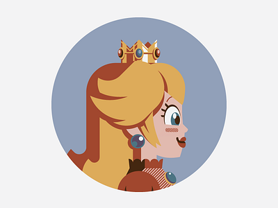 Headgear - Princess Peach crown headgear mario bros nintendo peach profile