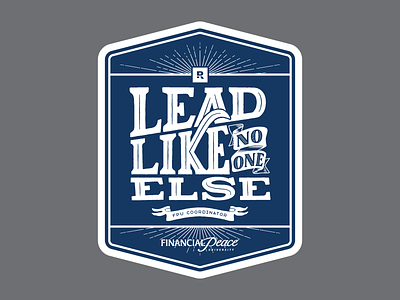 Lead Like No One Else banner custom lettering ramsey serif sticker sunburst
