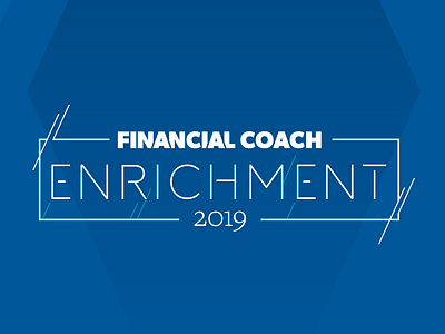 Enrich coaching custom finances live event logo logotype typography