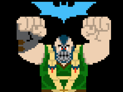 Bane as Wreck-It Ralph or vice versa 8 bit bane illustration mashup vector wreck it ralph