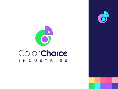 COLORCHOICE branding chameleon color colorful illustration logo