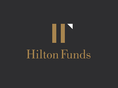 HILTON account branding fund gold logo stationery venture