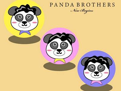 Panda Brothers design flat design ilustration inspired panda