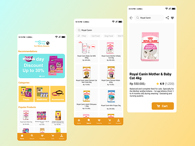 mascota shop (Pet Shop) [Mobile App] design figma mobile mobile app pet shop theme ui ui design uiux user interface
